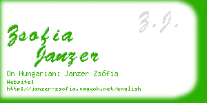 zsofia janzer business card